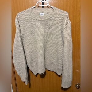 Saint tropes Women's Cozy Tan Crew Neck Sweater